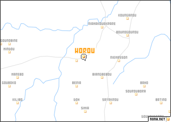 map of Worou
