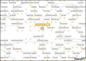 map of Worowice