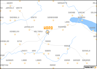 map of Woro