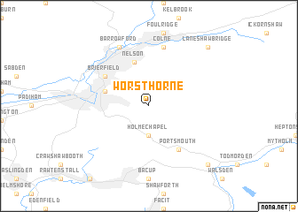 map of Worsthorne