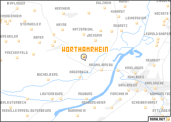 map of Wörth am Rhein