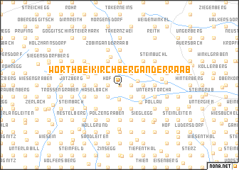 map of Wörth bei Kirchberg an der Raab