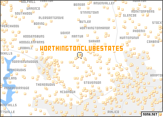 map of Worthington Club Estates