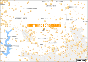 map of Worthington Greens