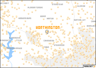 map of Worthington