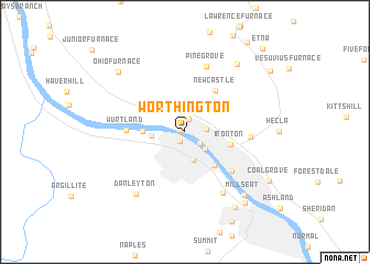 map of Worthington