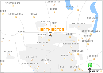 map of Worthington