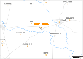 map of Worthing