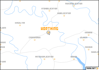 map of Worthing
