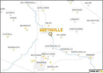 map of Worthville