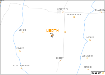 map of Worth