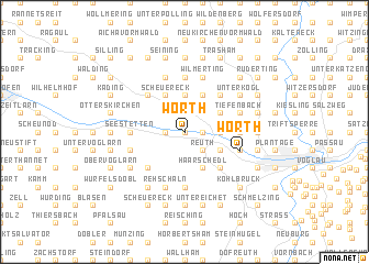 map of Wörth