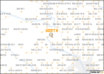 map of Wörth