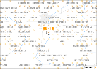 map of Wörth