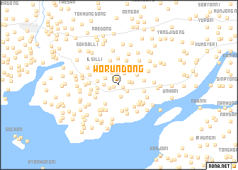 map of Wŏrun-dong