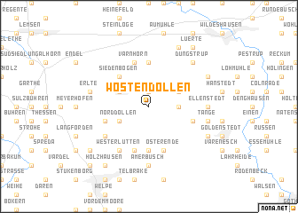 map of Wöstendöllen