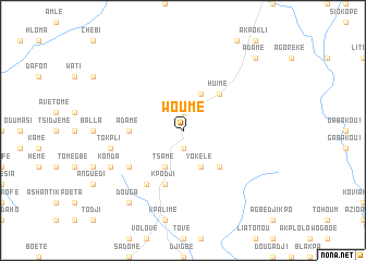 map of Woumé