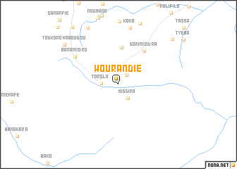 map of Wourandiè