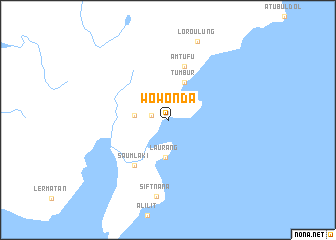 map of Wowonda
