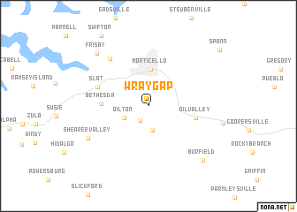 map of Wray Gap