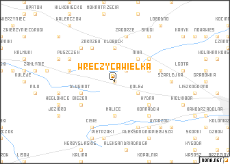 map of Wręczyca Wielka