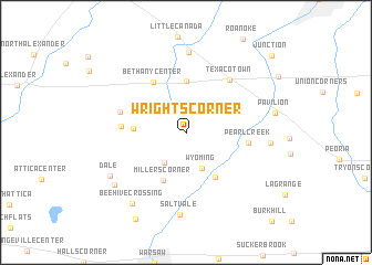 map of Wrights Corner