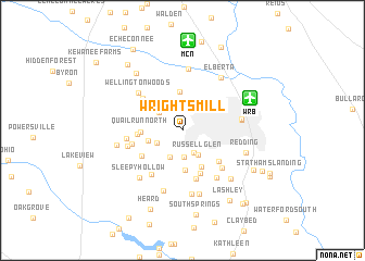 map of Wrights Mill