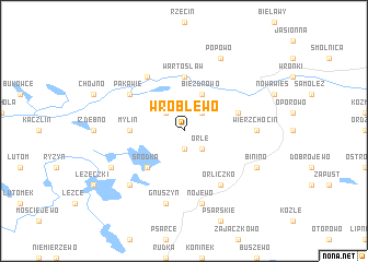 map of Wróblewo