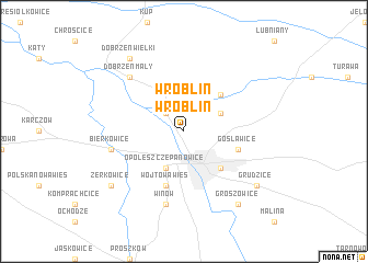 map of Wróblin