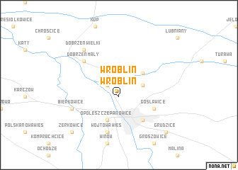 map of Wróblin
