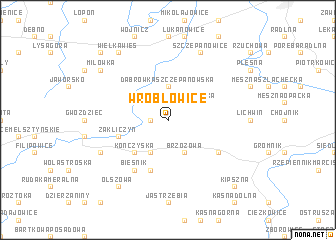 map of Wróblowice