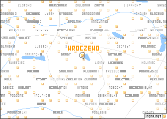 map of Wroczewo