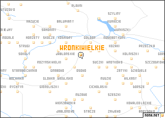 map of Wronki Wielkie