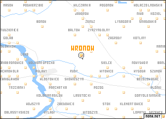 map of Wronów