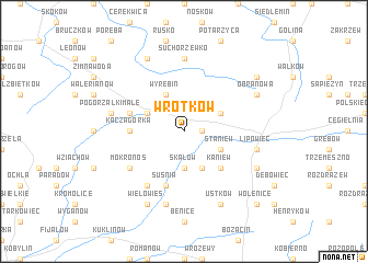map of Wrotków
