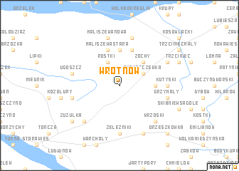 map of Wrotnów