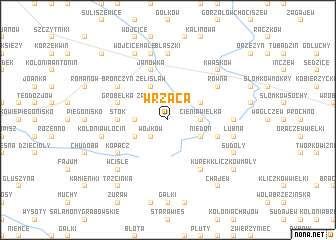 map of Wrząca