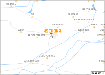 map of Wschowa