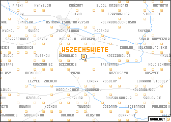 map of Wszechświęte