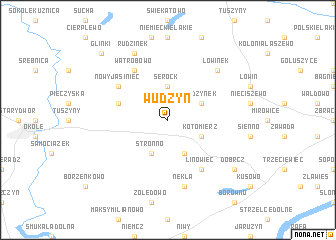 map of Wudzyn