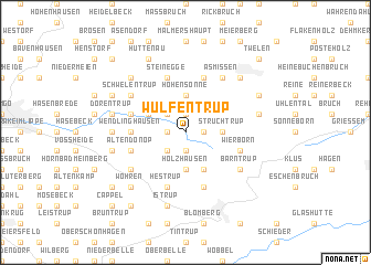 map of Wülfentrup