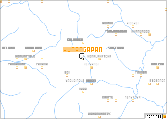 map of Wunangapan