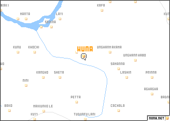 map of Wuna