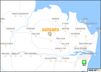 map of Wundaru