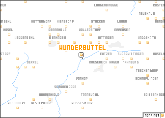 map of Wunderbüttel