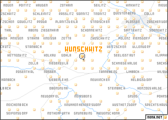 map of Wunschwitz