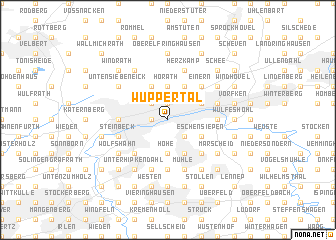 map of Wuppertal