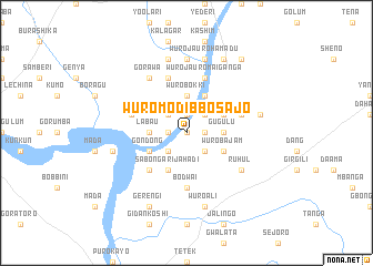 map of Wuro Modibbo Sajo