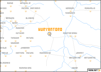 map of Wuryantoro