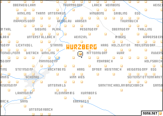 map of Würzberg